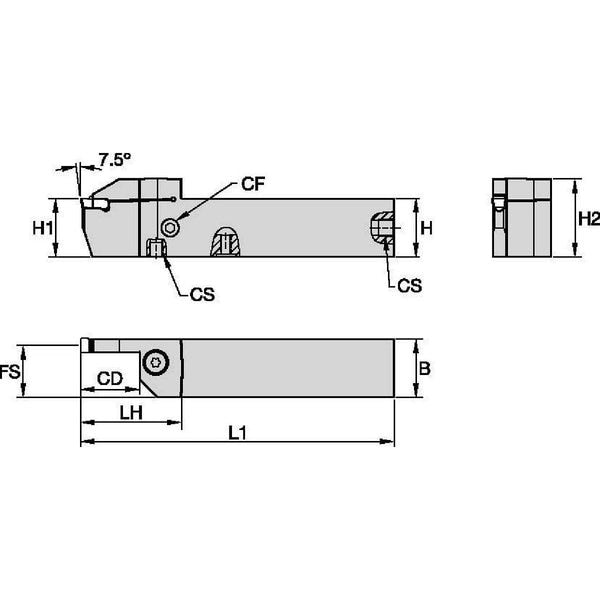 Thread Turning Toolholder, WGCSM, HSS