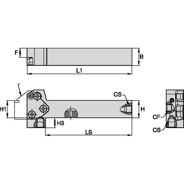 Grooving/Parting Toolholder, WGCME-C, LH