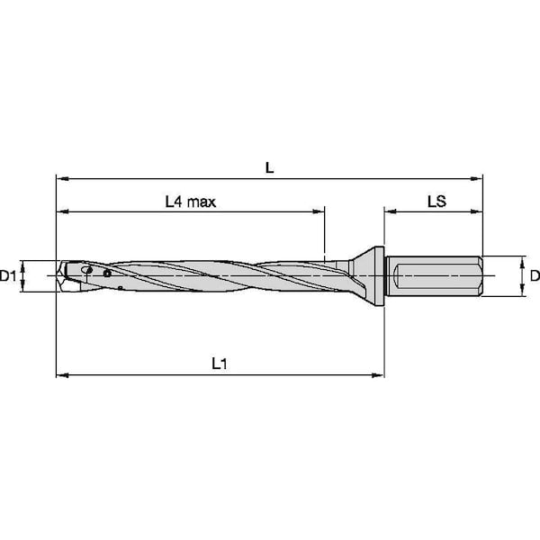 Modular Drill, 216.00mm Drill Depth