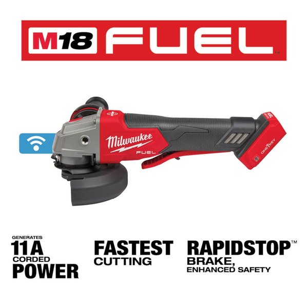 M18 FUEL 4-1/2 in. / 5 in. Braking Grinder with ONE-KEY with No-Lock Paddle Switch (Tool Only)