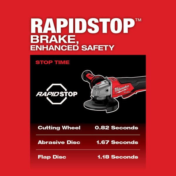 M18 FUEL 4-1/2 in. / 5 in. Braking Grinder with ONE-KEY with No-Lock Paddle Switch (Tool Only)