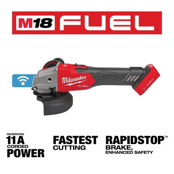 M18 FUEL 4-1/2 in. / 5 in. Braking Grinder with ONE-KEY with Lock-On Slide Switch (Tool Only)