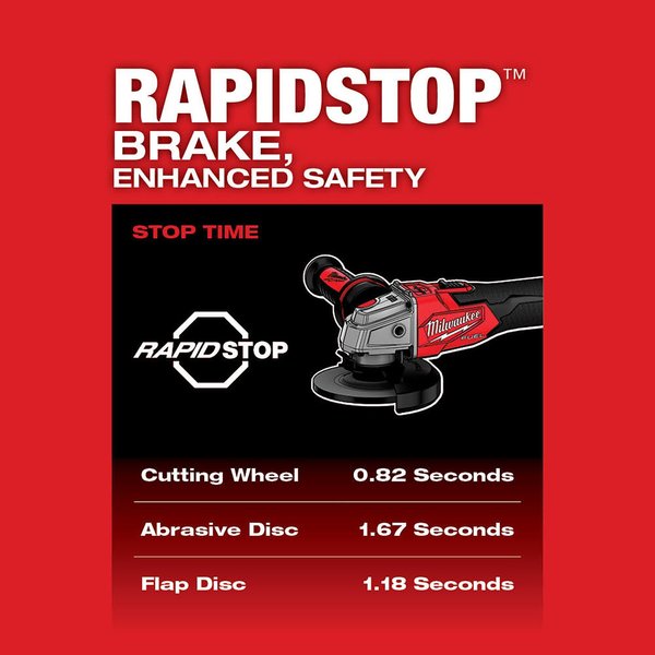 M18 FUEL 4-1/2 in. / 5 in. Braking Grinder with ONE-KEY with Lock-On Slide Switch (Tool Only)