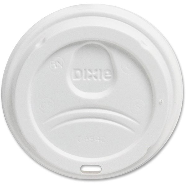 Lid for 12 to 20 oz. Hot Cup, Dome, Sip Through, White, Pk500