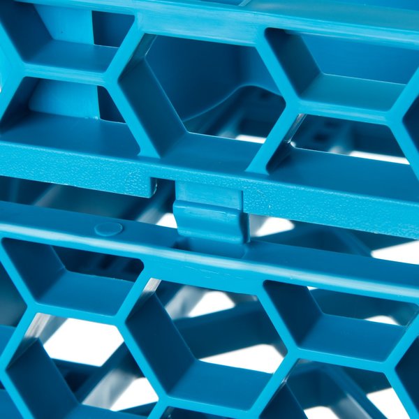 Shrt Glass Rack Ext, 30 Comp, Blu, PK6