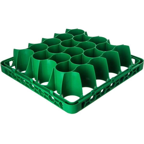 Long Glass Rack Ext, 30 Comp, Grn, PK4