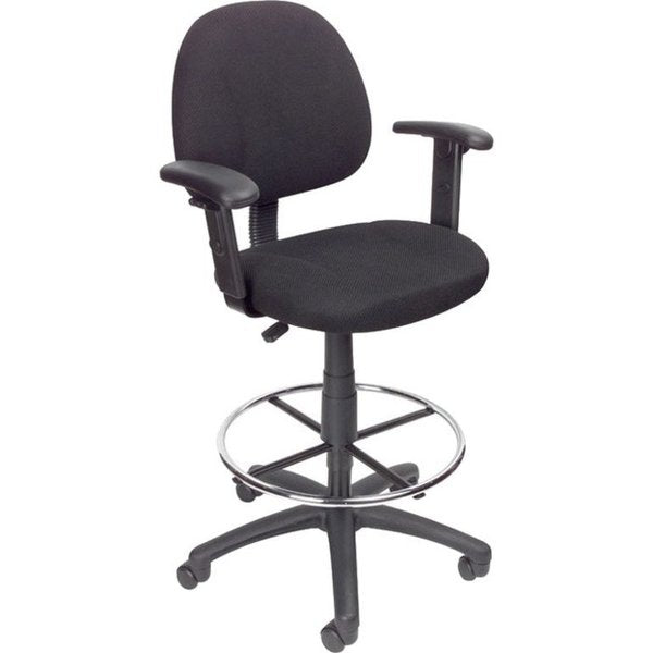 Drafting Stool (B315-Bk) W/Footring And Adjustable Arms