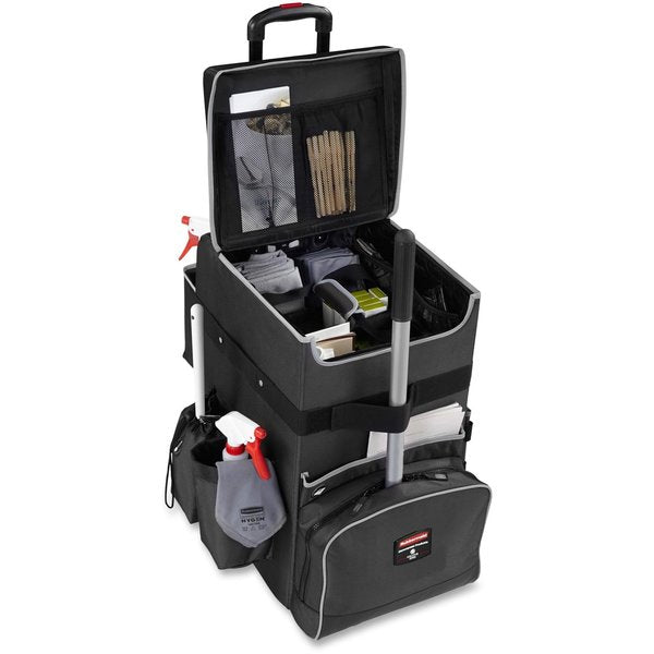 Housekeeping Cart, Black, 24-3/4 in.H