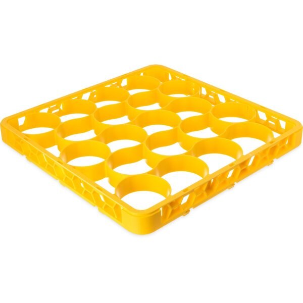 Shrt Glass Rack Ext, 20 Comp, Ylw, PK6