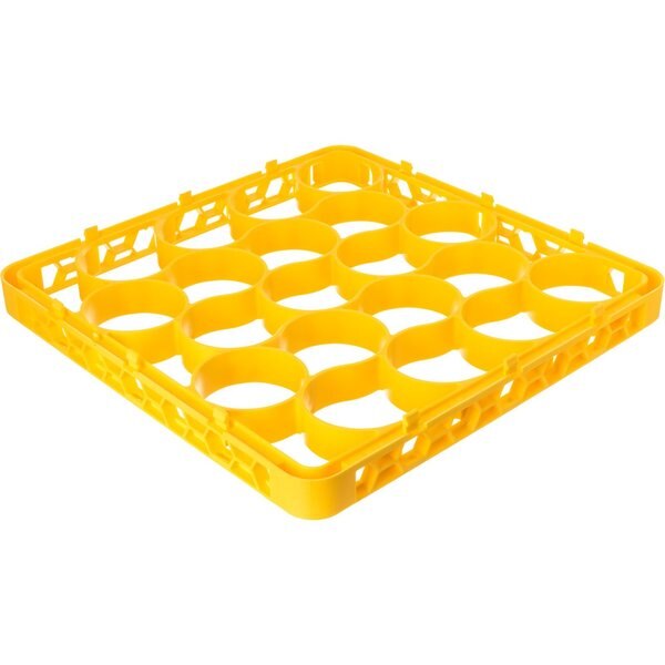 Shrt Glass Rack Ext, 20 Comp, Ylw, PK6