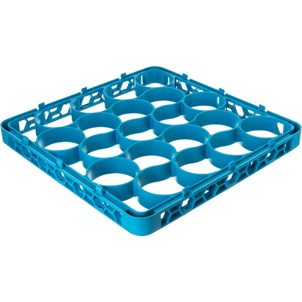 Shrt Glass Rack Ext, 20 Comp, Blu, PK6