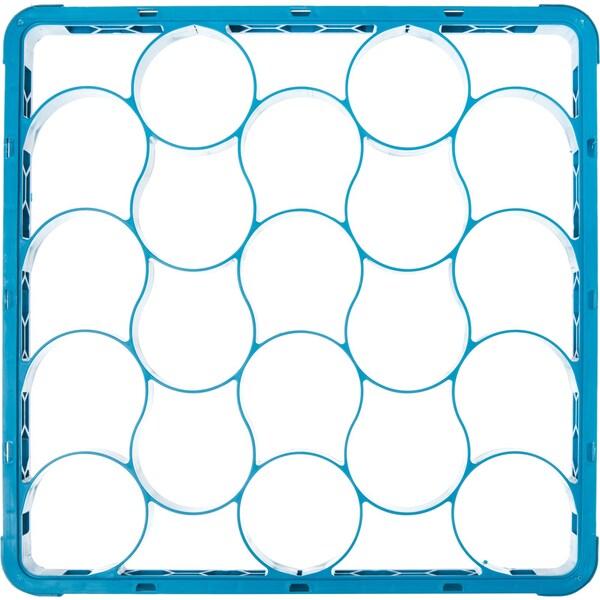 Shrt Glass Rack Ext, 20 Comp, Blu, PK6