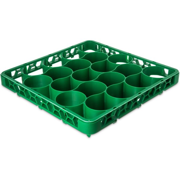 Long Glass Rack Ext, 20 Comp, Grn, PK4