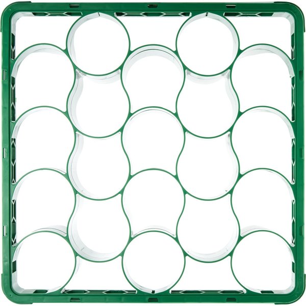 Long Glass Rack Ext, 20 Comp, Grn, PK4