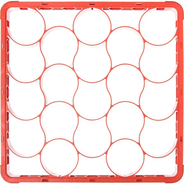 Shrt Glass Rack Ext, 20 Comp, Org, PK6