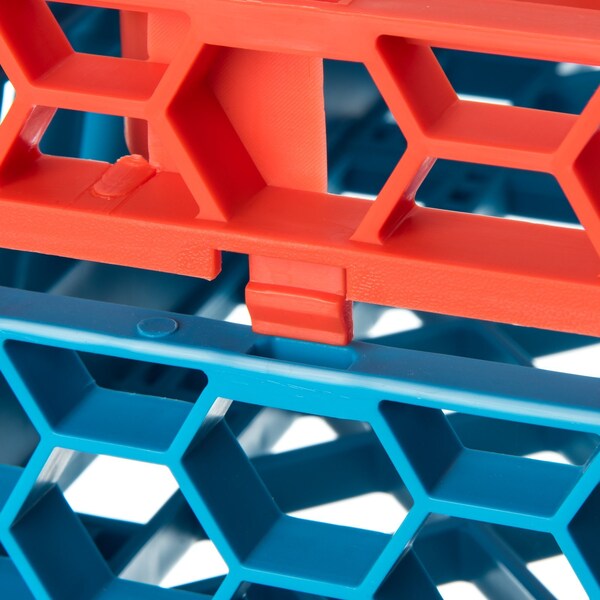 Shrt Glass Rack Ext, 20 Comp, Org, PK6
