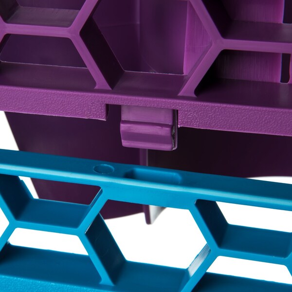 Long Glass Rack Ext, 20 Comp, Lavender, PK4