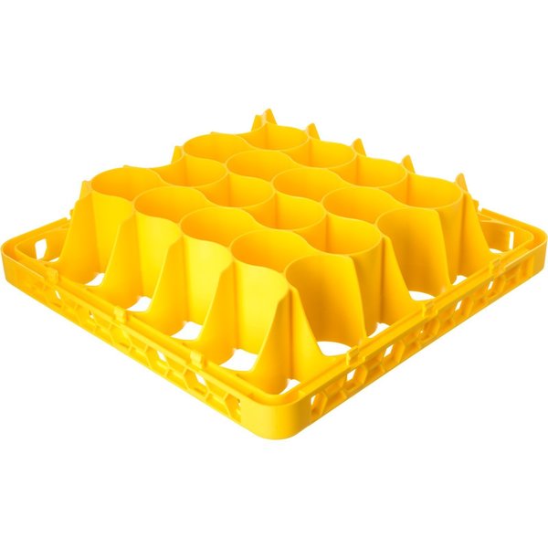 Long Glass Rack Ext, 30 Comp, Ylw, PK4