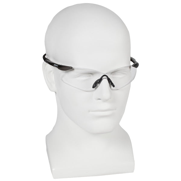 Safety Glasses, Wraparound Clear Polycarbonate Lens, Anti-Fog, Scratch-Resistant