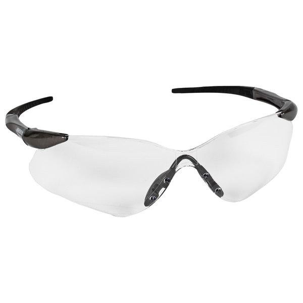 Safety Glasses, Wraparound Clear Polycarbonate Lens, Anti-Fog, Scratch-Resistant