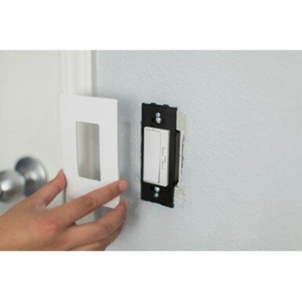 Rocker Wall Plate, Number of Gangs: 1 Plastic, Smooth Finish, White