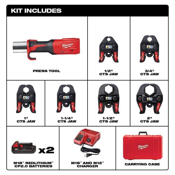 Pressing Tool Kit, 18V, 14-3/16