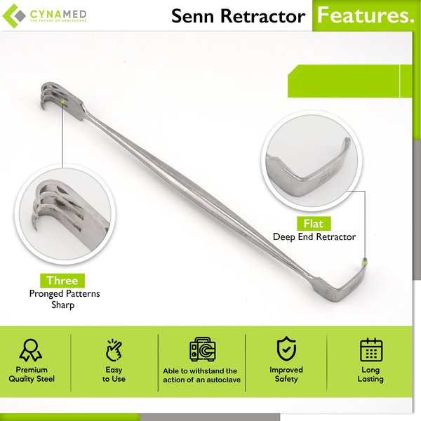 Senn Retractors, Sharp, 6.25