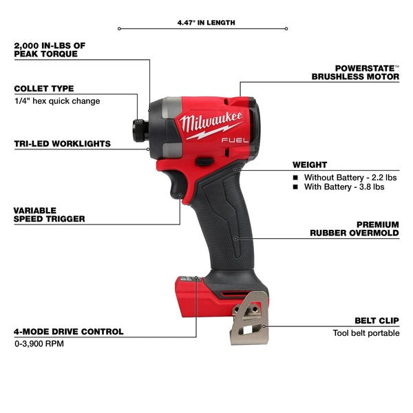 M18 FUEL 1/4 in. Hex Impact Driver (Tool Only)