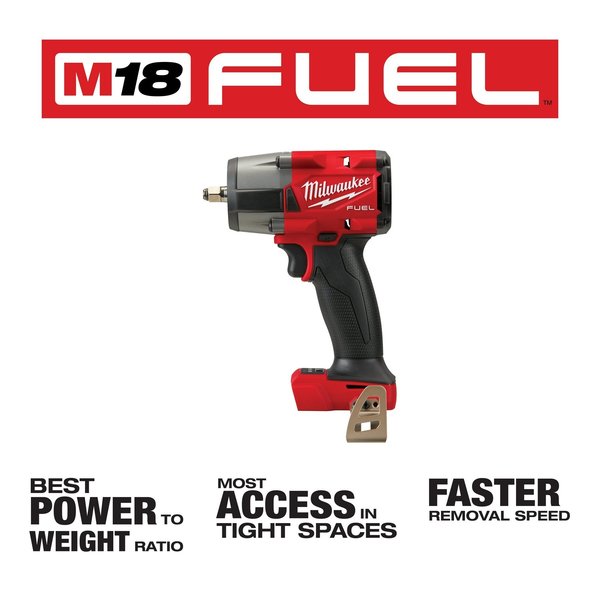 M18 FUEL 3/8 in. Mid-Torque Impact Wrench with Friction Ring (Tool Only)