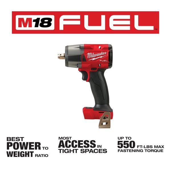 M18 FUEL 1/2 in. Mid-Torque Impact Wrench with Pin Detent (Tool Only)