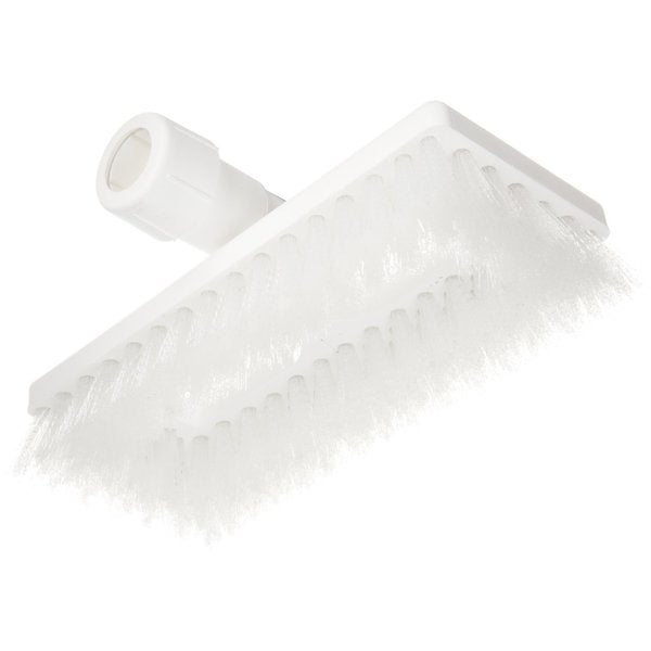3.5 in W Swivel Scrub Brush, White, Polypropylene