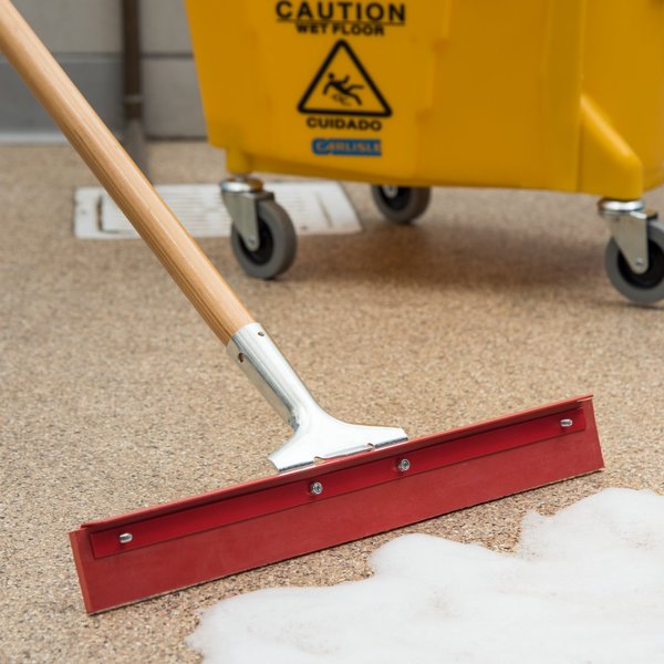 Str Red Gum Rbbr Floor Squeegee, 18