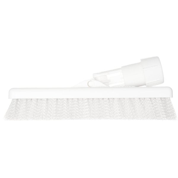 3.5 in W Swivel Scrub Brush, White, Polypropylene