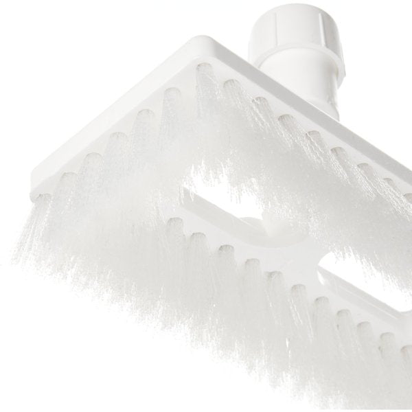 3.5 in W Swivel Scrub Brush, White, Polypropylene