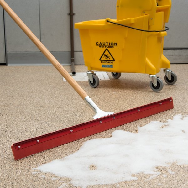 Str Red Gum Rbbr Floor Squeegee, 36
