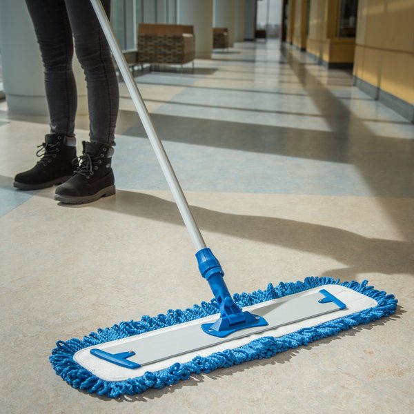 Dust Mop, Blue, Microfiber, PK12
