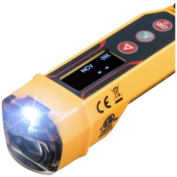 Non-Contact Voltage Tester Pen, 12-1000V AC, with Laser Distance Meter