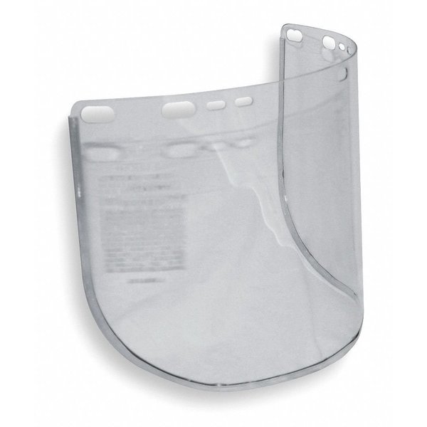 Faceshield, Acetate, Uncoated, Clear, 8 in Visor Height, 15.5 in Visor Width, Cold Flexibility