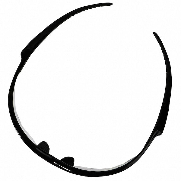 V30 Nemesis Safety Glasses, Anti-Fog, Scratch-Resistant, Wraparound, Black Half-Frame, Clear Lens