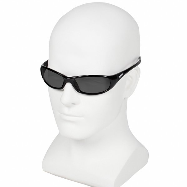 V40 Hellraiser Safety Glasses, Scratch-Resistant, Polycarbonate, Black Full-Frame, Smoke Lens