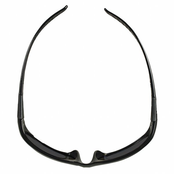V40 Hellraiser Safety Glasses, Scratch-Resistant, Polycarbonate, Black Full-Frame, Smoke Lens