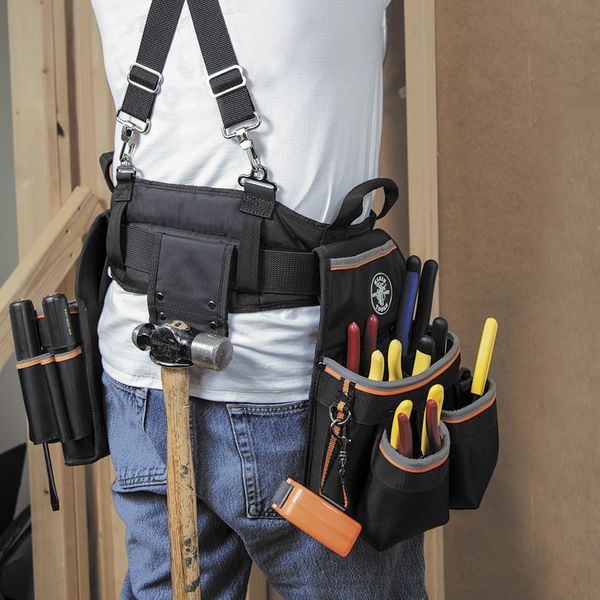 Black Ballistic Nylon Tool Belt, 26 Pockets