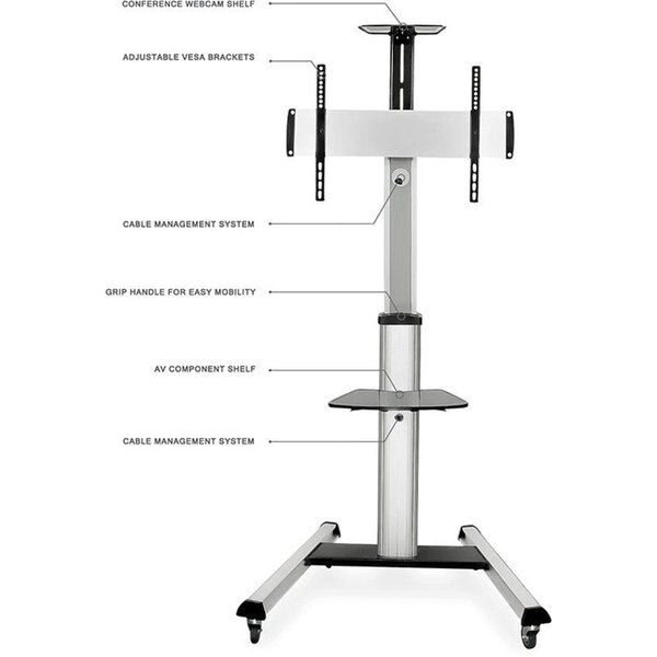Mobile TV Cart W/ Shelf