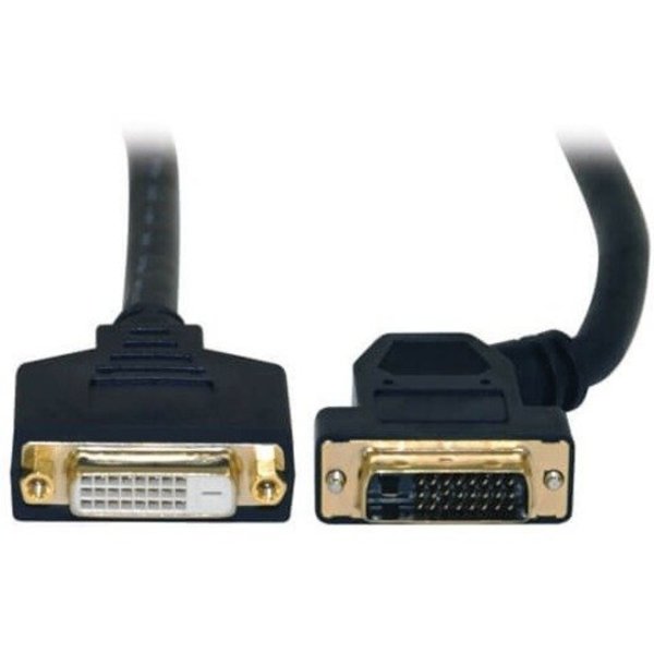 DVI Dual Cable, Left Plug, DVI-D M/M, 1ft