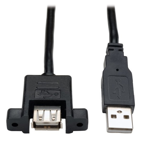 USB 2.0 Cable, Hi-Speed, A, panel B, M/F, 6