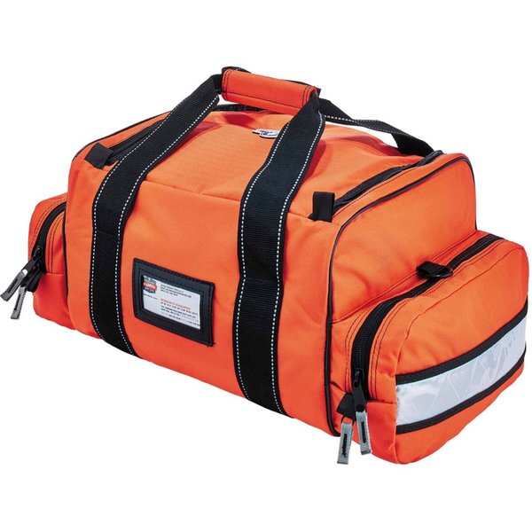 Trauma Bag, 600D Polyester W/ Reinforced Backing, 2 Pockets, Orange, 8 1/2 in Height