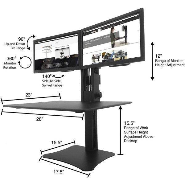 Standing Desk, Dual Monitor, Manual