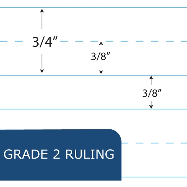 Case of Blue Marble Composition Notebooks, Grade 2 Skip Line Ruled, 80 sht, 9.75