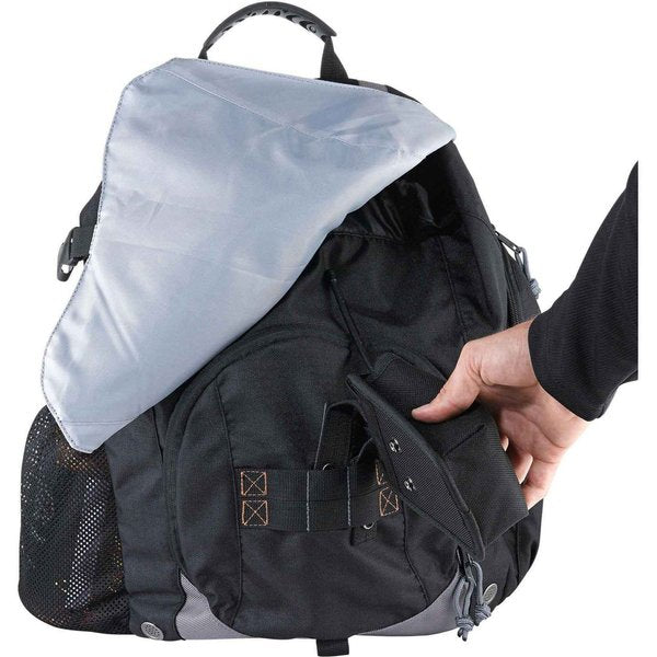 Backpack, 5 Pockets, Black, 19