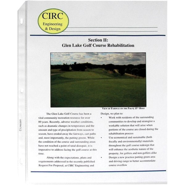 Sheet Protector, Nonglare, PK50